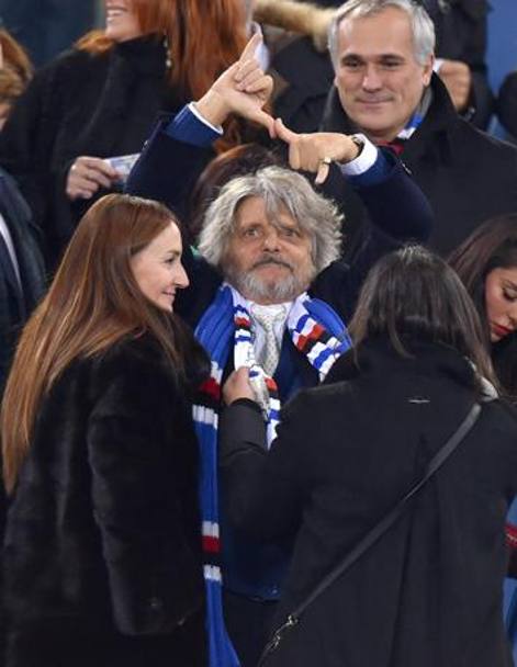 Il presidente della Sampdoria si rende sempre protagonista. Ansa